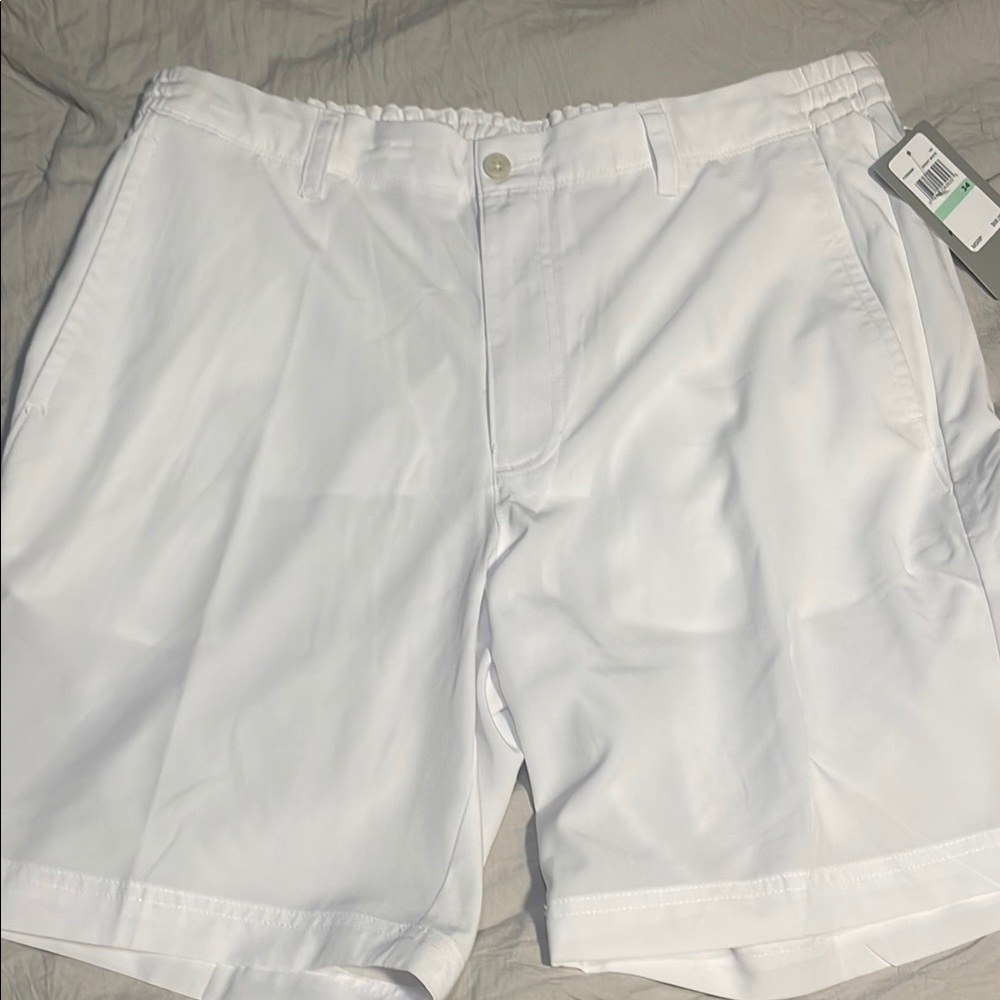 PGA Tour White Flat Front Shorts